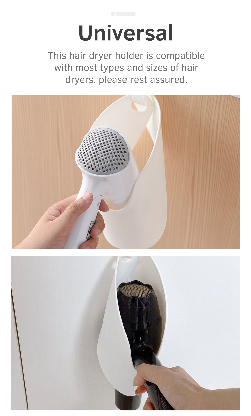 Punch-free Hair Dryer Holder Hook-6